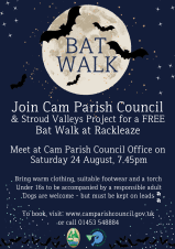 poster for community bat walk 