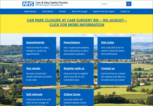 Image of the NHS website