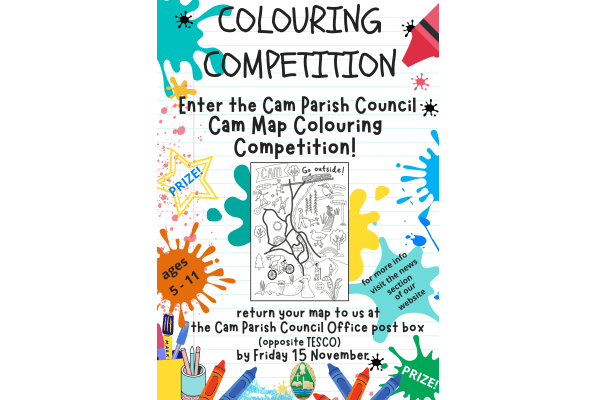 Image of poster advertising colouring competition 